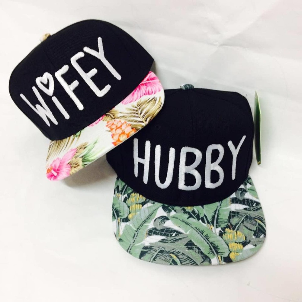 Wifey and Hubby Hats Couples Snapbacks
